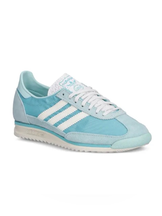 adidas Shoes - adidas SL72 Aqua and White Retro Low-Profile Trainers